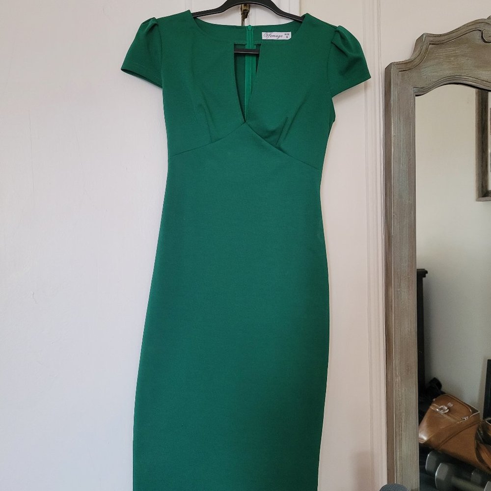 Emerald Green business casual dress